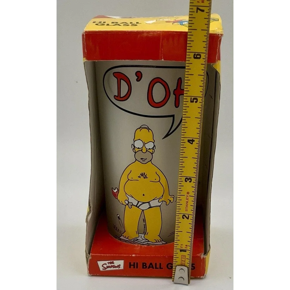 Simpsons Homer Simpson Hi Ball Glass D'OH Underwear 2000 New In Box